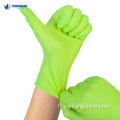 Gants d'examen de nitrile médical sans poudre blanc